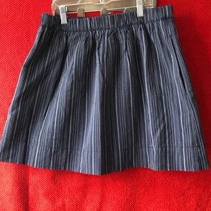 GAP Stripe Mini Skirt,pocket NWOT cotton/linen
